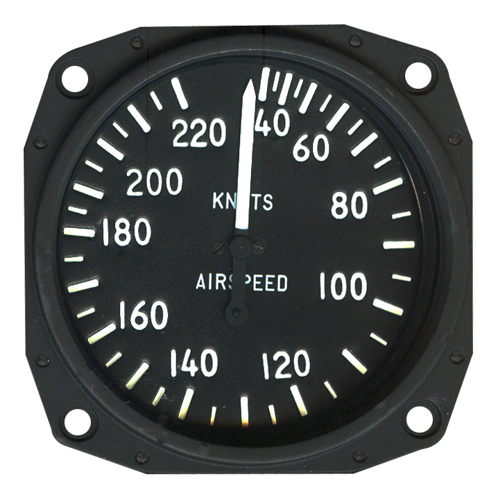 Skysports Non-TSO 3-1/8 Airspeed Indicator 30-220 Knt