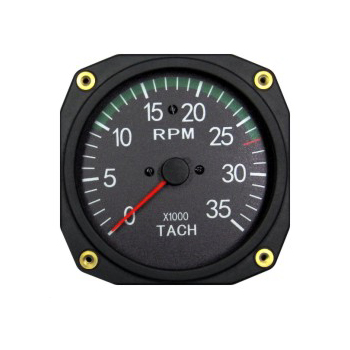 Swift 3-1/8 Engine Tachometer 0-3500 RPM With Hourmeter