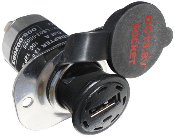 LONESTAR PWR ADPT TSO W/ USB 12V