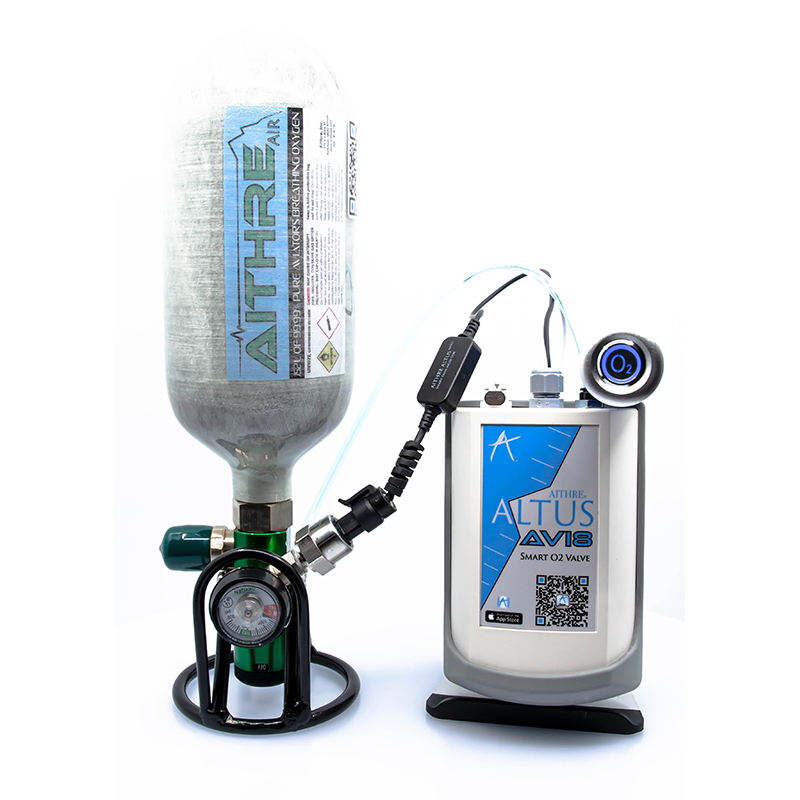 AITHRE 152L OXYGEN BOTTLE W/ADJUSTABLE FLOW REG MESO & AVI8 2-PLACE