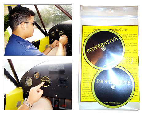 Aircraft Instrument Cover Inoperative