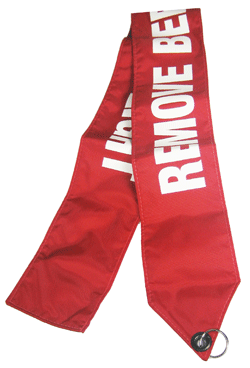 REMOVE BEFORE FLIGHT STREAMER 3" WIDE 31" LONG