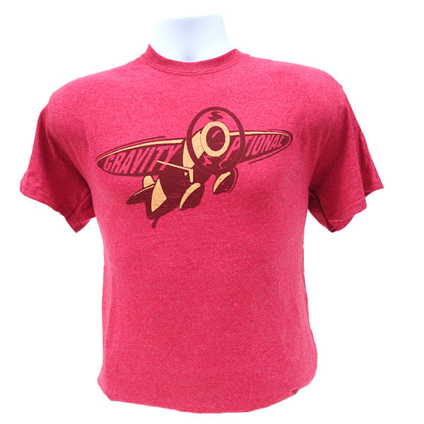 GRVTY OPTNL TSHIRT HEATHER RED LARGE