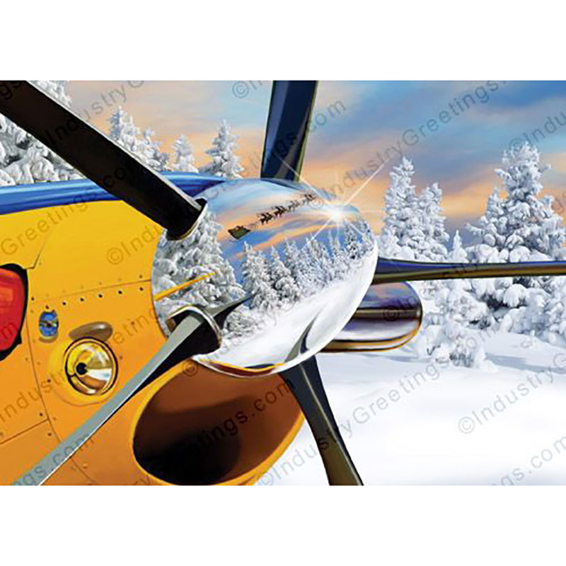 Holiday Card Agricultural Aviation - Reflection - 10 Pack