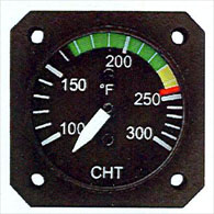 UMA 2-1/4 CHT Gauge 100F - 300F For Rotax 912 Non-TSO
