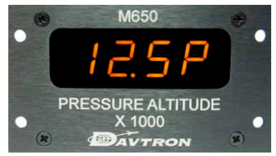 Davtron Model 650-2 Displays Only Pressure Altitude Front Mount Unit For Testing Blind Encoders On Test Bench