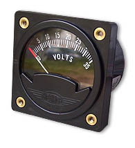 Westach 2-1/4 Square Voltmeter 0-35VDC 2A5-2 Non-TSO