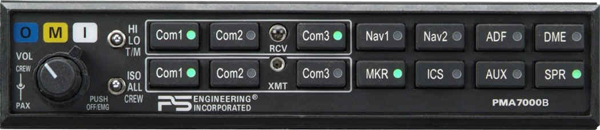 PS Engineering PMA 7000Bt Audio Panel W Bt Unit Only TSOD