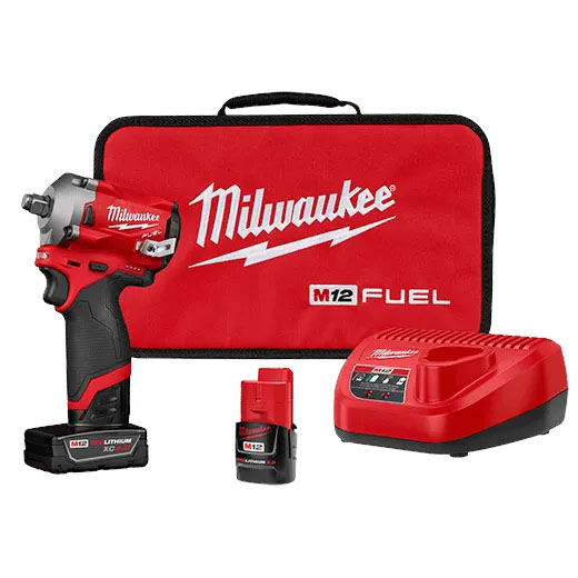 Milwaukee M12 Fuel Stubby 1/2 Impact Wrench Kit