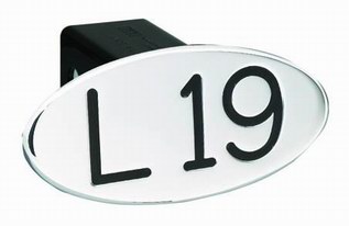 L19 OVAL BLACK 2" HITCH COVER