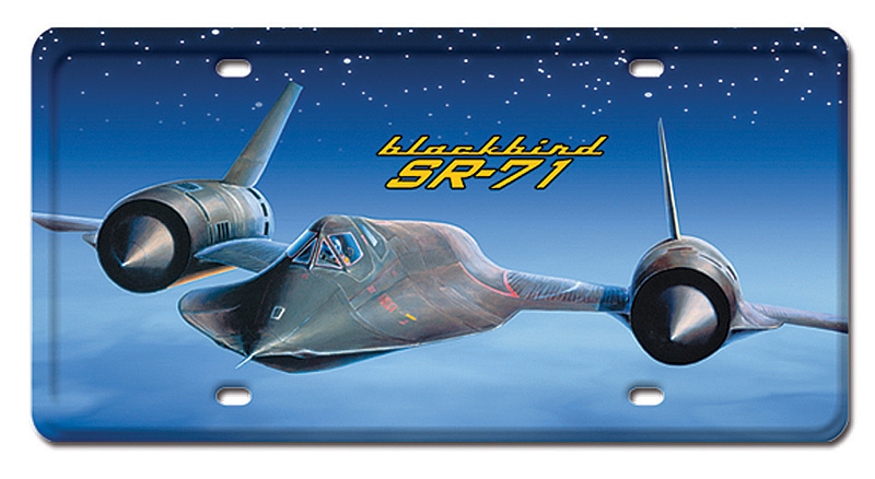 Blackbird Sr-71 Metal License Plate 12X6