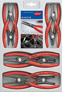 Knipex 8 Pc Precision-Snap-Ring Pliers Set