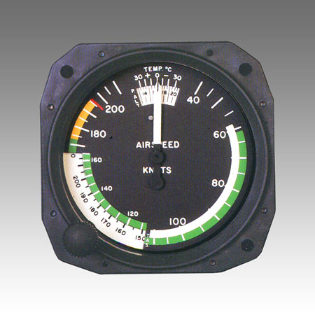 Sigma-Tek 3-1/8 True Airspeed 40-200Knt 40-240Mph Lit
