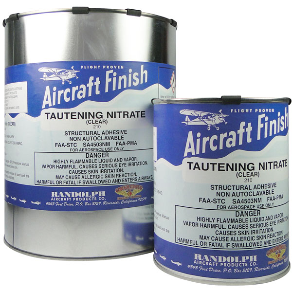 Randolph 210 Tautening Nitrate Dope Clear 5 Gallon