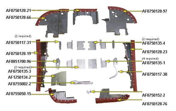 AF0750128-23 Baffle Assembly Bare Blk Seal