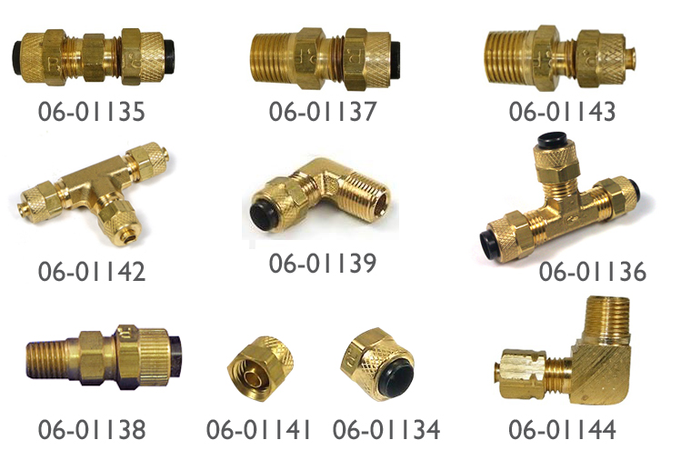 T-Fitting 1/8 NPT-1/8 Comp