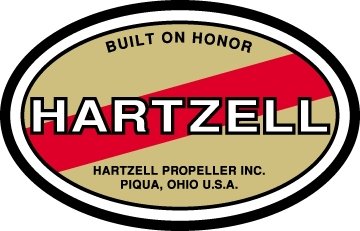 Hartzell Prop Decal Bold Wht