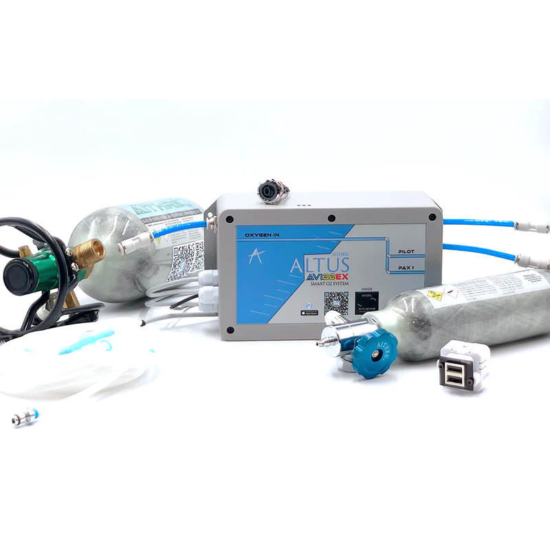 AITHRE 152L OXYGEN BOTTLE W/ADJUSTABLE FLOW REG MESO AVI32EX 2-PLACE AND INSTALL KIT