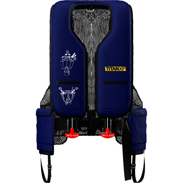 EAM Titan Xf Life Vest Yellow Vest Cover Blue Without D Ring