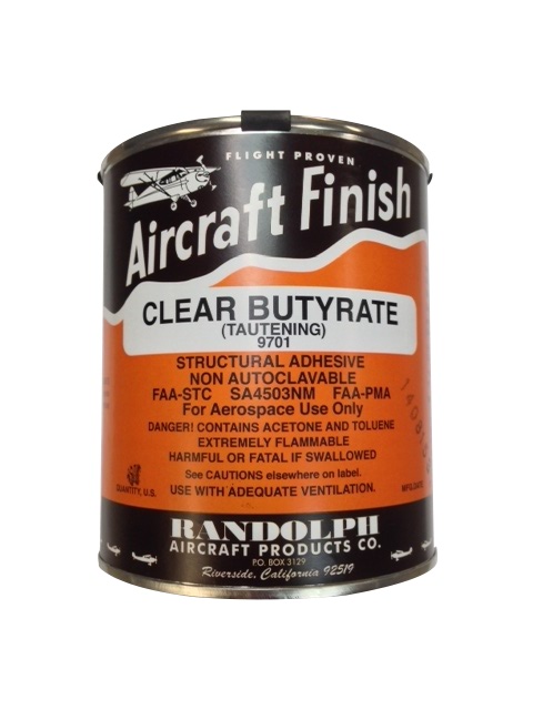 Randolph 9701 Clear Butyrate Dope Quart