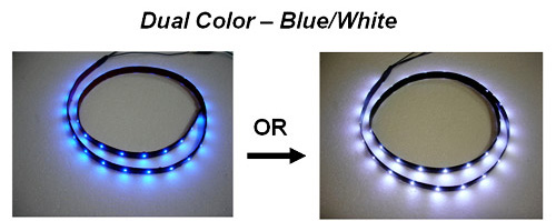 Pilot Flx LED Inst Blu/White 12V