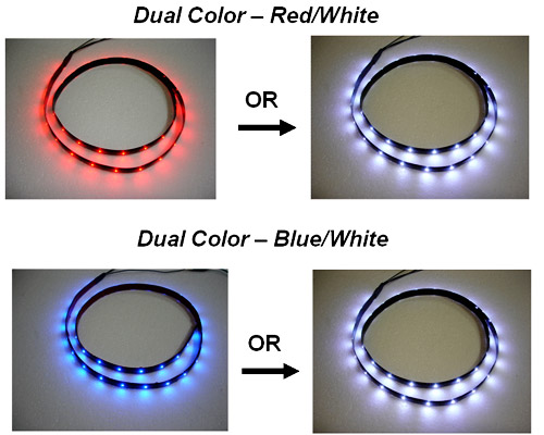 Pilot Flx LED Inst Blu/White 24V
