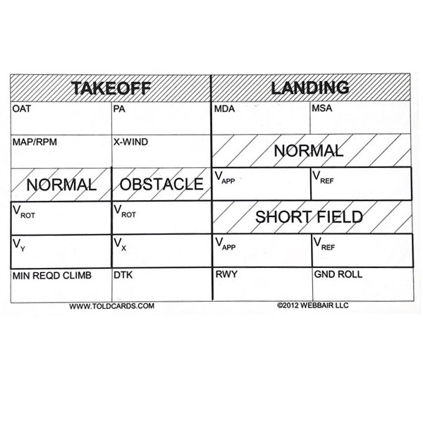 Told Cards Se VFR 3X5 Double Sided Cards 25 Pc Pack