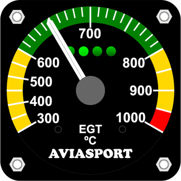 Rotax 914Ul IM-552 EGT Gauge 2-1/4 300-1000 Kit