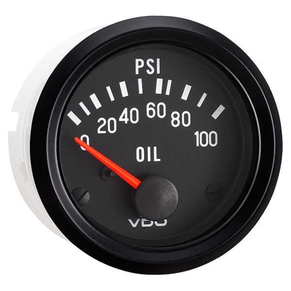 VDO Oil Pressure Gauge 100 PSI For VDO Sender - Bulk