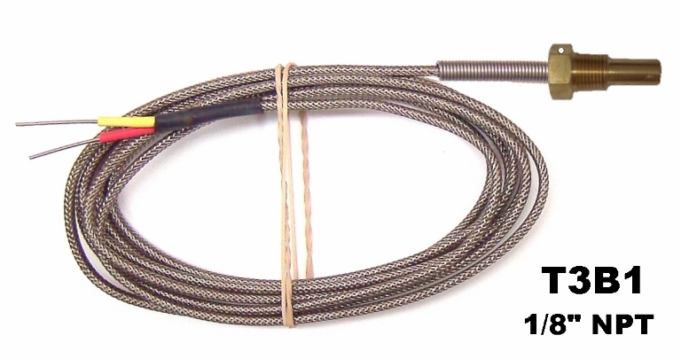 UMA T3B1 1/8 NPT TSO Type K Temperature Probe With 6 Lead