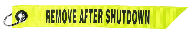 Remove After Shutdown Key Chain