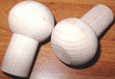 Control Stick Wood Knobs Pair