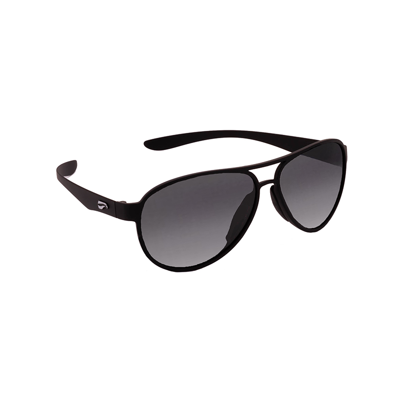 Cooper Narrow Aviator Matte Black Gradient Gray Tint