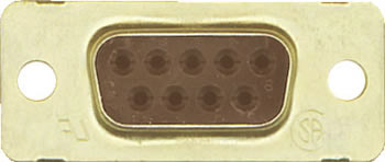 9 Pin Gold Female Sub-D Crimp Connector