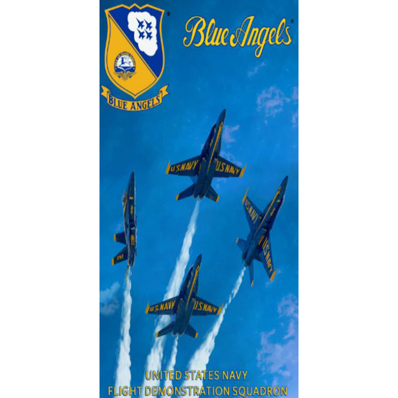 BLUE ANGELS LOW BREAK CROSS TOWEL 30"X60"
