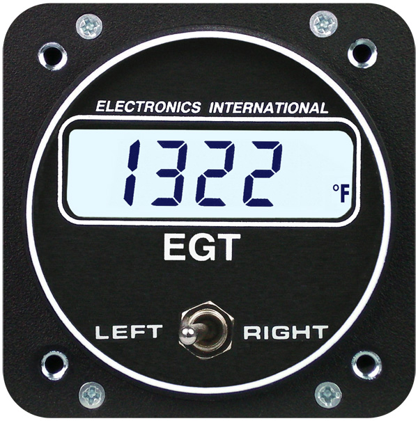 Electronics International E-2 Twin Engine EGT Two Channel 2-1/4 TSO