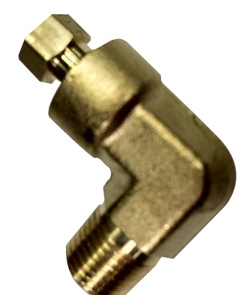 90 Deg Compression Fitting 1/8NPT X 1/8 Tube
