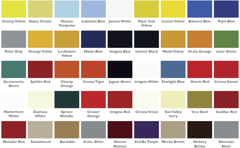 Superflite Color Chart