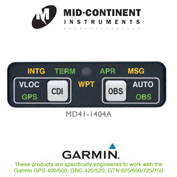 Mid-Continent Instruments and Avionics Annunciation Control Unit Vertical 28V MD41-1418A