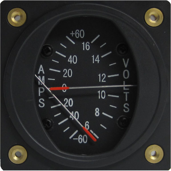 Swift 2-1/4 Amp / Voltmeter 60-0-60 A 6-16V