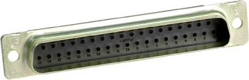 37 Pin Bronze Male Sub-D Crimp Connector