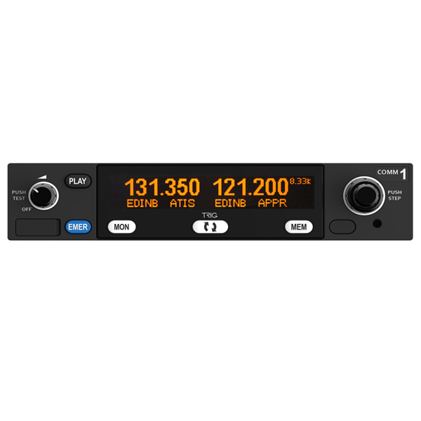 Trig TY97A Panel Mount VHF Radio 25 Khz Complete Kit
