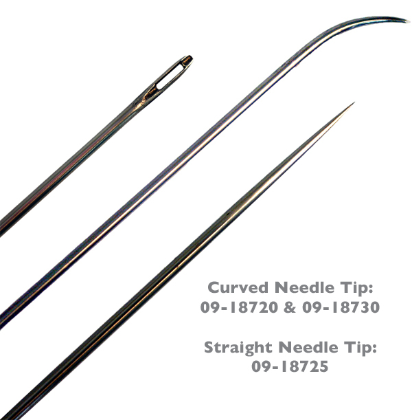 Poly-Fiber Rib Lacing Needle 18-Inch Curved Tip