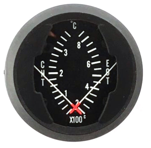 Westach 2 Round Dual Gauge EGT 700-1700F CHT 100-700 2DC1