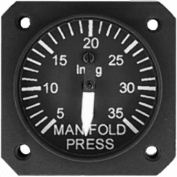 UMA 1-1/4 Electric Manifold Pressure 5 - 35 In Hg TSO