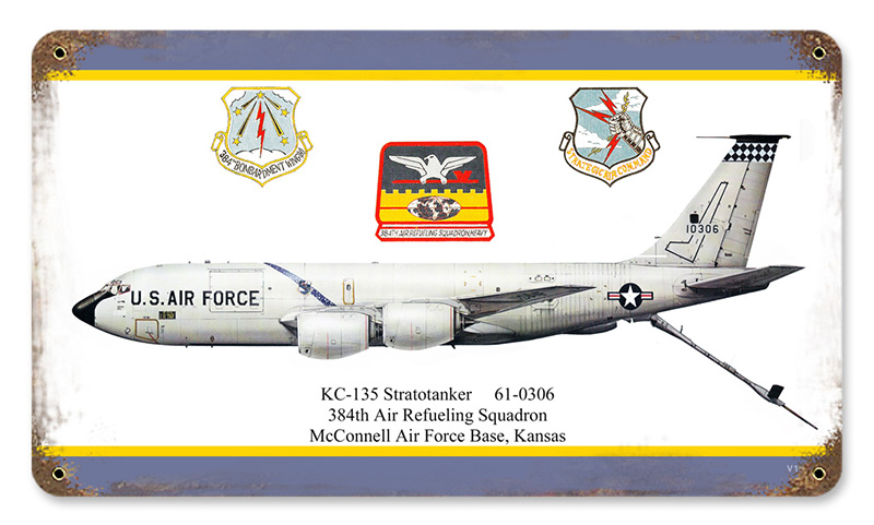 Kc-135 Stratotanker Metal Sign 14X8