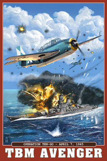 Tbm Avenger Ten-Go Postcard
