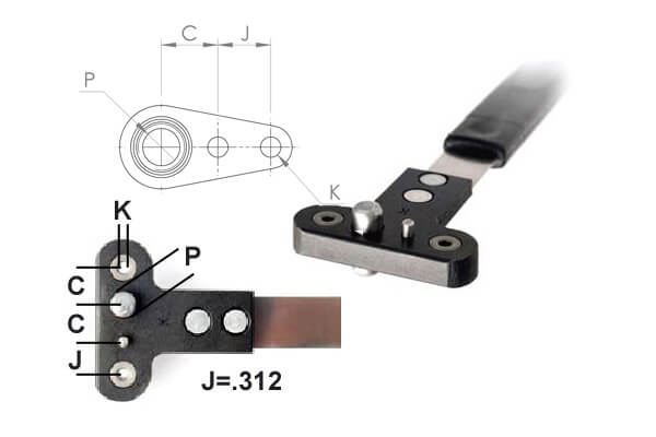 Single Lug Plate Nut Drill Jig 10-32