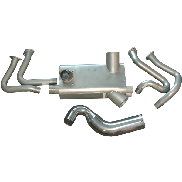 Power Flow Exhaust C172/0320 Short Stack Polished