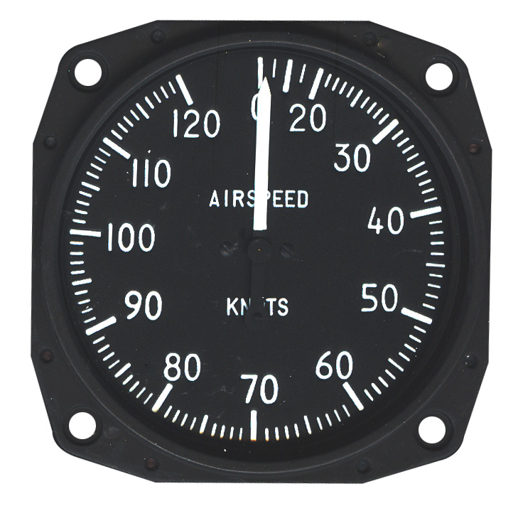 Skysports Non-TSO 3-1/8 Airspeed Indicator 0-120 Knt Dense Scale